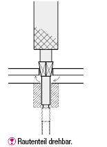 Prüfstifte für Prüfwerkzeuge/Mit abgesetztem Konus/Rund mit Außengewinde und rautenförmig:Verwandte bildanzeige