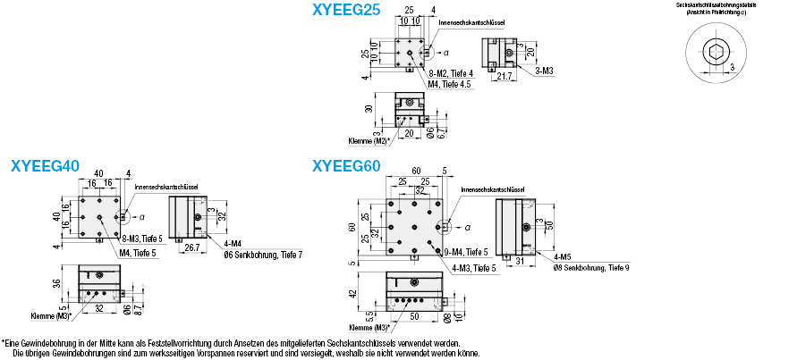 [Präzision] XY-Achse/Schwalbenschwanzführung/Sechskantschlüsselantrieb:Verwandte bildanzeige