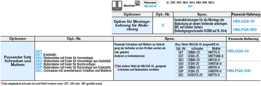 Serie 8-50/Starke Winkelverbinder für 2 Nut Profil/Profilbreite 100/8 Durchgangsbohrungen:Verwandte bildanzeige