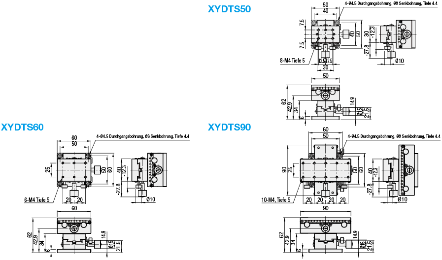 [Standard] XY-Achse/Schwalbenschwanzführung/Zahnstangenantrieb/Rechteckiger Tisch:Verwandte bildanzeige