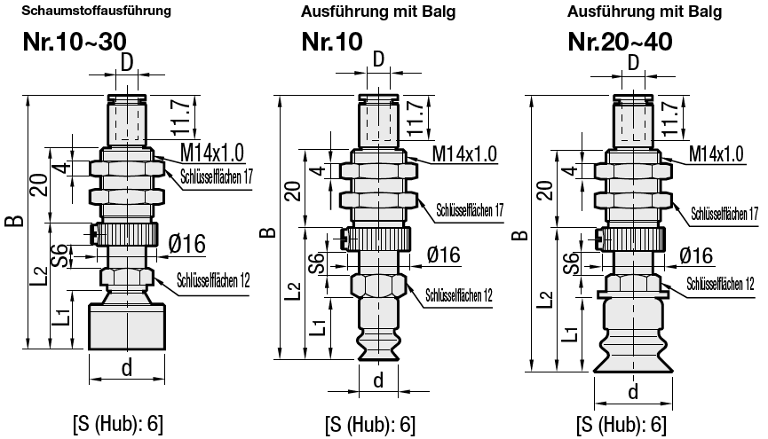 Vakuum-Fittings/Schaumstoff/Balg/Feder-Ausführung/T-Form:Verwandte bildanzeige