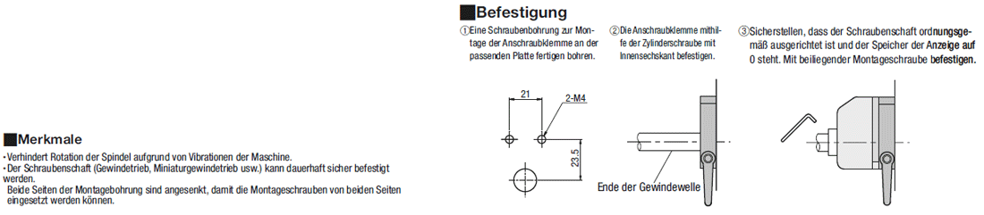 Klemmplatten für kompakte digitale Positionsanzeige/Mit Hebel/Hebel und Lager:Verwandte bildanzeige