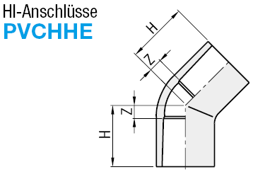 PVC-Fittings/Kniestück H1 45 Grad:Verwandte bildanzeige