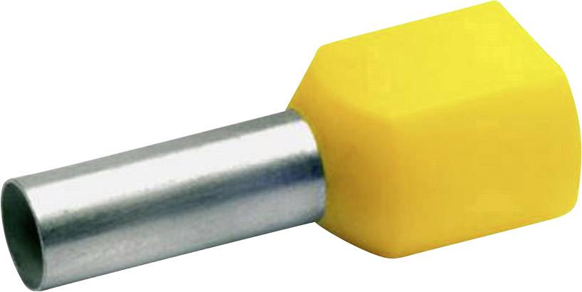 87514 Klauke Doppelzwinge 2 x 6 mm² x 14 mm teilweise isoliert gelb 100