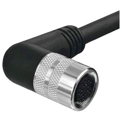 Sensor- / Aktorkabel, einseitig konfektioniert (mit freiem Leitungsende) , M16-Buchse winklig