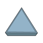 60° Dreieck Positive ohne Loch TPMR „Finishing“