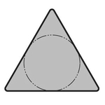 60° Dreieck Positive ohne Loch TPGR „Finishing“ TPGR090204R-F-TN60