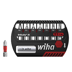 Wiha Bit Set BitBuddy® TY-Bit 29 mm Phillips, Pozidriv, TORX® 8-tlg, 1/4" C6,3