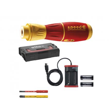 Wiha E-Schraubendreher speedE® II electric 7-tlg mit slimBits, Batterien und USB-Ladegerät in L-Boxx Mini