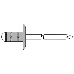 Blindnieten / PolyGrip / Aluminium-Stahl / großer Kopf / Ausführung wählbar 