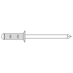 Blindnieten / PolyGrip / Aluminium-Stahl / Senkkopf / Ausführung wählbar 