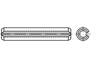 Spannstifte / Federstahl, rostfreier Stahl / schwere Ausführung / ISO 8752, DIN 1481