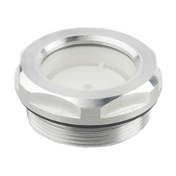 Ölschaugläser, Aluminium / Floatglas, beständig bis 100 °C, blank 743-11-M16X1,5-B