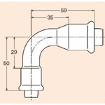 Pressfitting, J-90°-Winkel (Reduzierstück) für Polyethylen-Polybuten-Rohrverbindungen