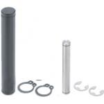 Scharnierbolzen / zweiseitige Ringnut / inkl. Sicherungsring / g6 / Stahl, rostfreier Stahl CDG5-10