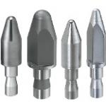 Aufnahmebolzen / Stahl, Werkzeugstahl, rostfreier Stahl / Dicoat / rund, rautenförmig / gerundeter Kegel / konischer Steckzapfen / konfigurierbar / g6