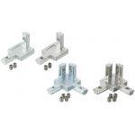 Winkel für Alu-Konstruktionsprofile Stirn-Steckverbinder / Serie 5 / Stahl, Edelstahl / unbehandelt, verzinkt / 90° / 2 Nut Profil, 3 Nut Profil