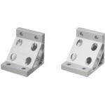 Winkel für Alu-Konstruktionsprofile / Serie 8, HBLUDW8, NBLUDW8 / Aluminium extrudiert / 2 Nut Profil / Nutbreite 10 mm NBLUDW8-SST