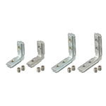 Winkel für Alu-Konstruktionsprofile / Serie 8 / Stahl, Edelstahl / unbehandelt, verzinkt / Inneneckwinkel / 90° / 1 Nut Profil