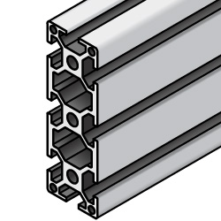 Alu-Konstruktionsprofile / Serie 6, HFSP□-□ / Aluminium extrudiert / eloxiert / 90x30 / Nut 8