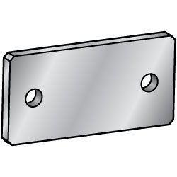 Blechverbinder-Montageplatten / 2 Bohrungen / gefräst / Material wählbar / HFMQA