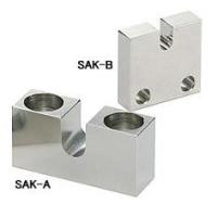 Anschlagblöcke / SAK / Stahl / vernickelt / Blockform / Senkbohrung vertikal, Durchgangsbohrung / U-Nut SAK-6X30-A