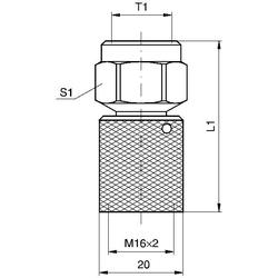 PARKER Pneumatisches Druckmessgerät Direktanschluss mit M 16×2-Gewindeanschluss MAVMD-MA3