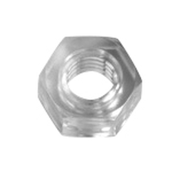 Polycarbonat-Sechskantmutter, Spezial (M8 weiß, M10 / M12 transparent)  HNTO1-PC-M10