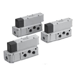 5-Anschluss-Magnetventil, Sockelmontage, steckbar / steckbar, Einzelgerät Serie VQ5000 VQ5201-51-Q