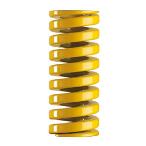 Schrauben-Druckfedern mit rechteckigem Querschnitt / ISWY / ISO 10243 / Flachdraht / 17%-25% / extra starke Last / gelb