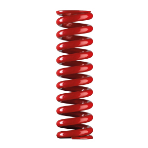 Druckfedern / ISWTR / spiralförmig / Runddraht / rot