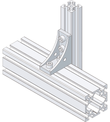 90° versetzter Winkelverbinder in einfacher Ausführung