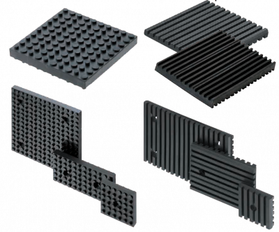 Verschiedene Formen von RUBLOC-Platten