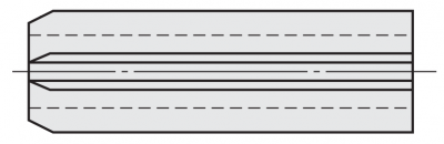 Beispielabbildung - Spannstift mit einseitiger Fase