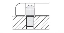 Der runde Kopf vermeidet Schäden an den Verbindungsteilen.