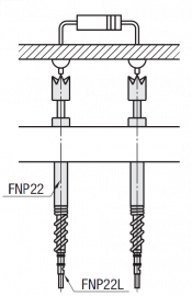 Federkontaktstift für die Verwendung mit Schrumpfschlauch