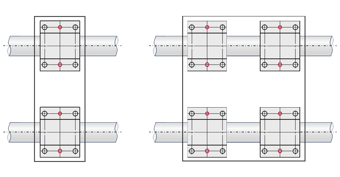 Beispiel Linearwellen in Parallelanordnung