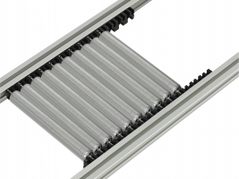 Laufwalze am Aluprofil