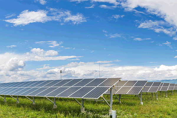 Eine Solarenergieanlage.