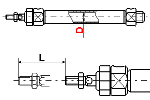 CD85N Pneumatikzylinder Doppeltwirkend – Integrierter Gabelkopf (10–20 Mm, Hub 100–200 Mm)