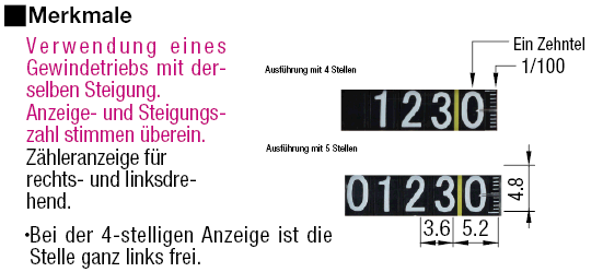 Digitale Positionsanzeigen/Ausführung mit Frontspindel:Verwandte bildanzeige