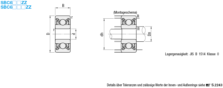 0,625" Breite T126 Schub Kegelrollenlager 1,26" Bohrung 2,1875" O.D 