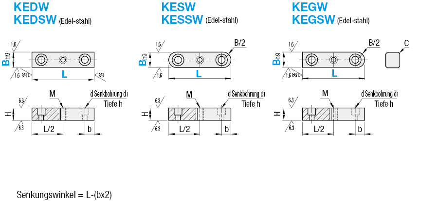 Passfedern / geradstirnig, rundstirnig / Abdrückschraube und Halteschrauben  / ähnlich DIN 6885-E, DIN 6885-F DIN 6885-EF von MISUMI