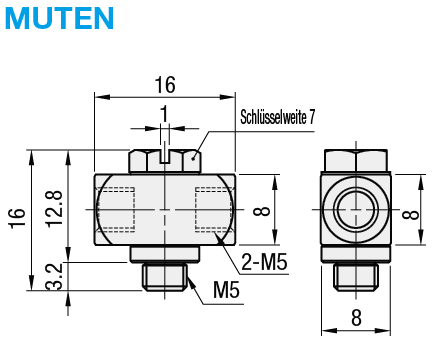 Miniatur-Kupplungen/Universal-T-Stücke:Verwandte bildanzeige