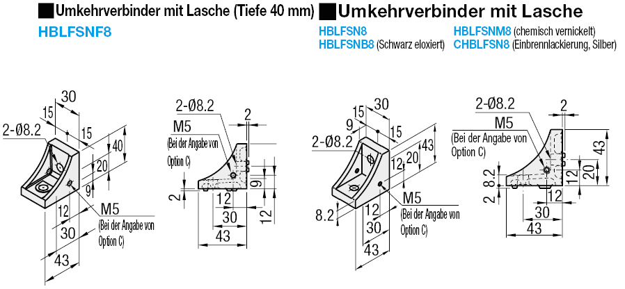 Serie 8/Winkelverbinder/Mit Verdrehschutz:Verwandte bildanzeige
