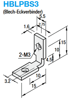 Eckverbinder für Aluminiumprofile 15 mm quadratisch:Verwandte bildanzeige