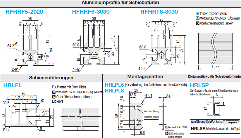 Aluminium-Strangpressprofile für Schiebetüren/Horizontale Ausführung:Verwandte bildanzeige