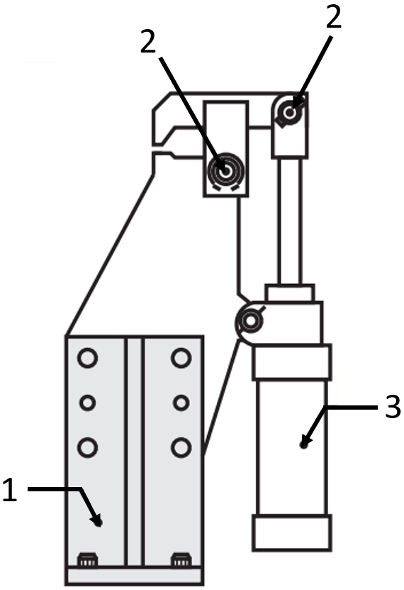 Anwendungsbeispiel-Winkelkonsole - Winkelkonsole mit Zylinder - Winkelkonsole mit Zylinderstiftbohrung - Zylinderhalter - Zylinder Halterung