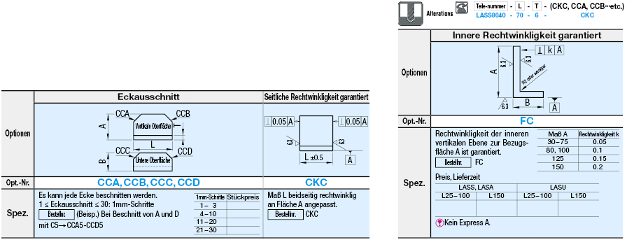 Winkel/Maße A/B/L und T frei wählbar:Verwandte bildanzeige