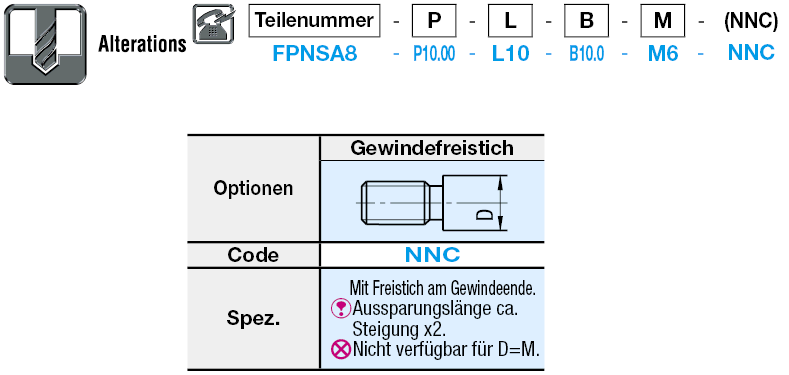 Großer Kopf/Mit Gewinde/P/L/B konfigurierbar/Innensechskant:Verwandte bildanzeige